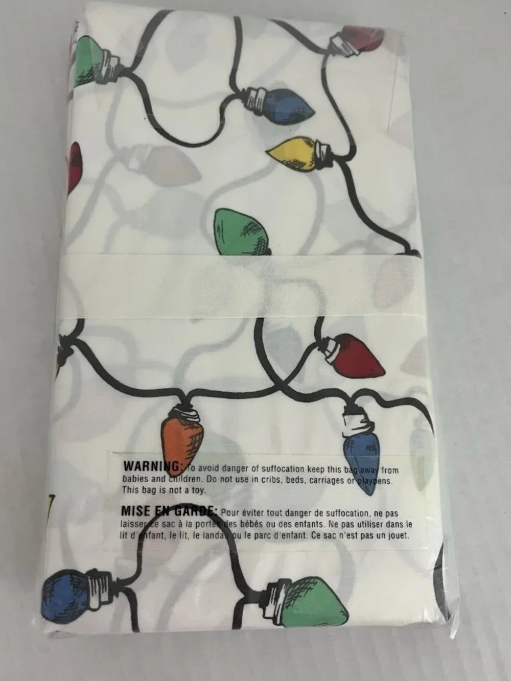 Pottery Barn Foundations String Light Pillowcases King Set of 2 Christmas NEW